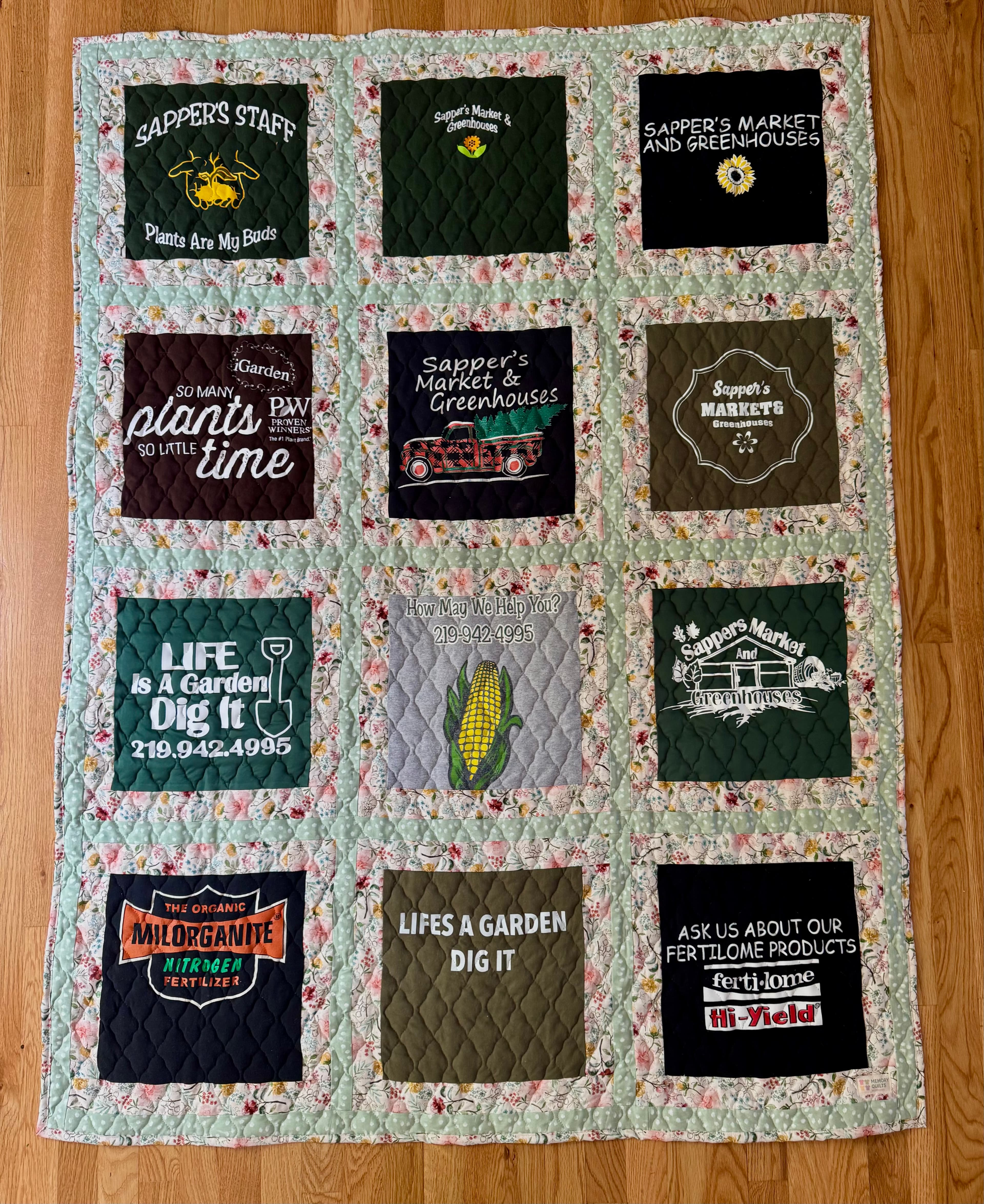 3 × 5 — 15 Shirts quilt example