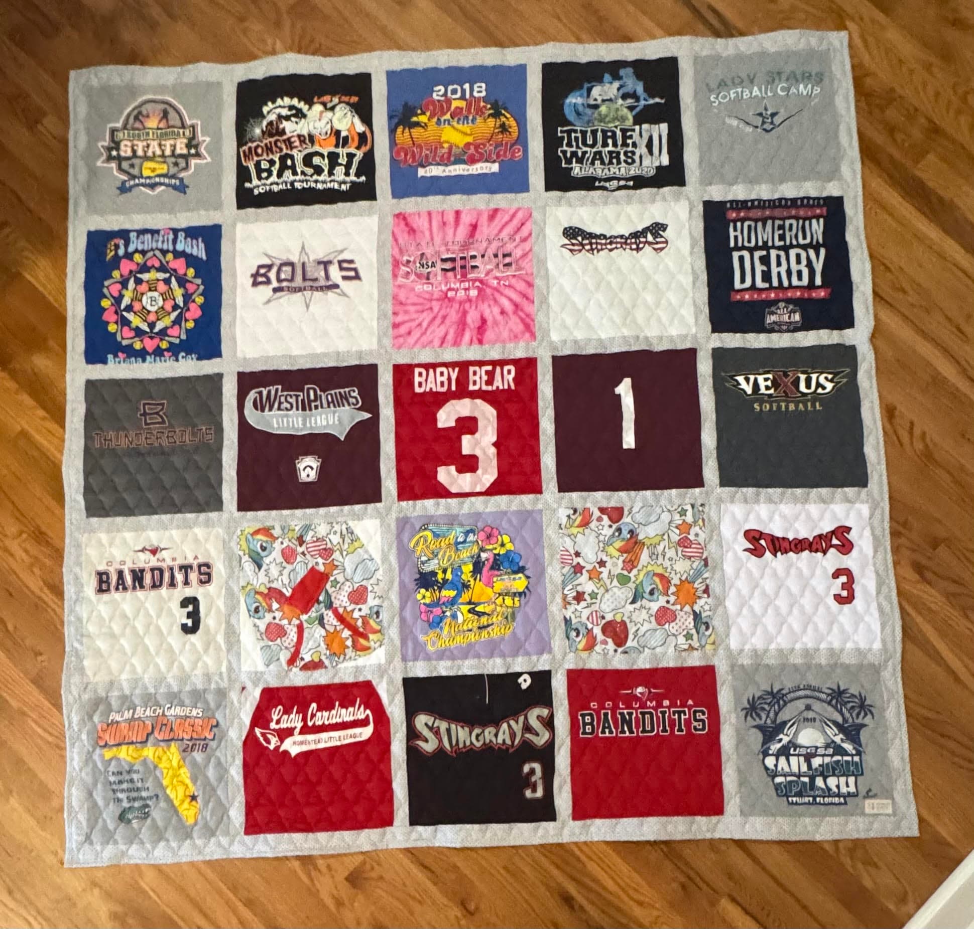 5 × 5 — 25 Shirts quilt example
