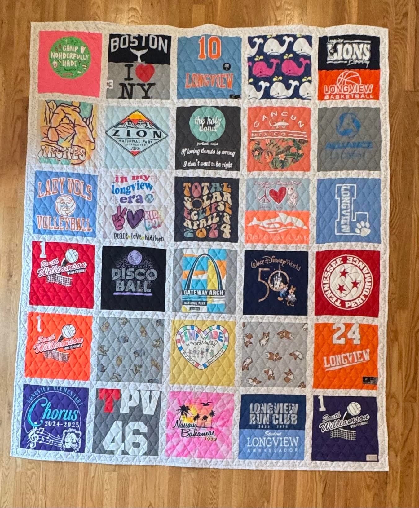 5 × 6 — 30 Shirts quilt example