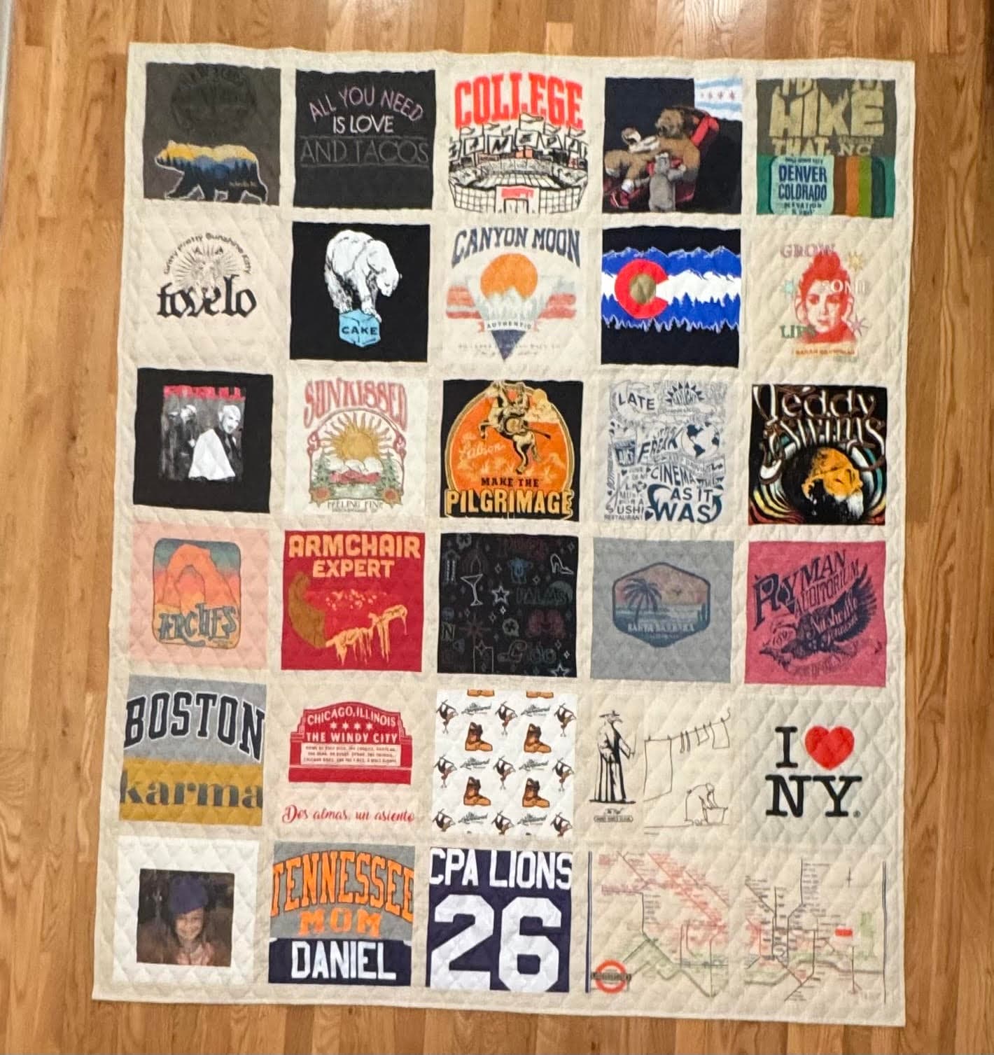 5 × 6 — 30 Shirts quilt example