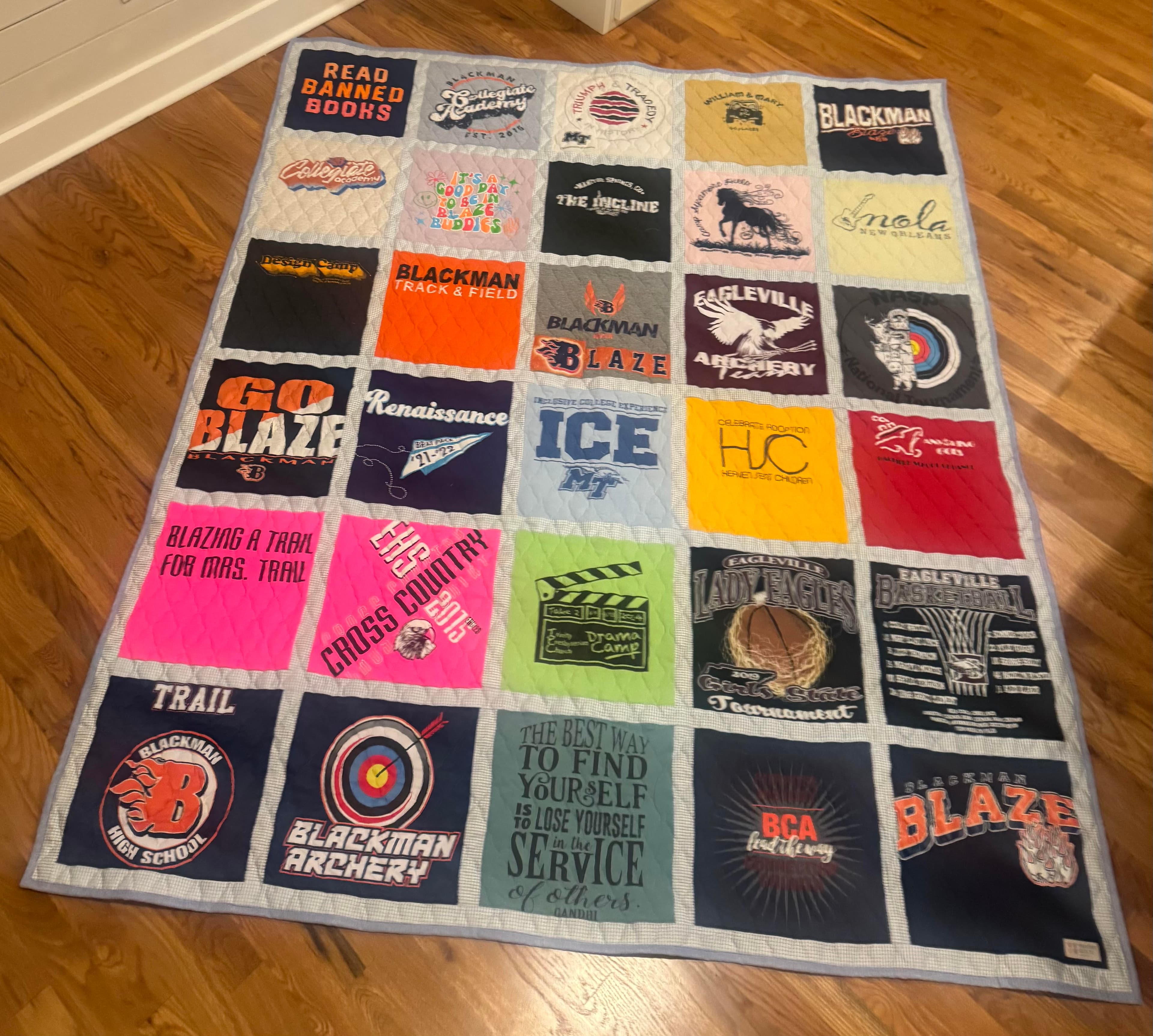 5 × 6 — 30 Shirts quilt example
