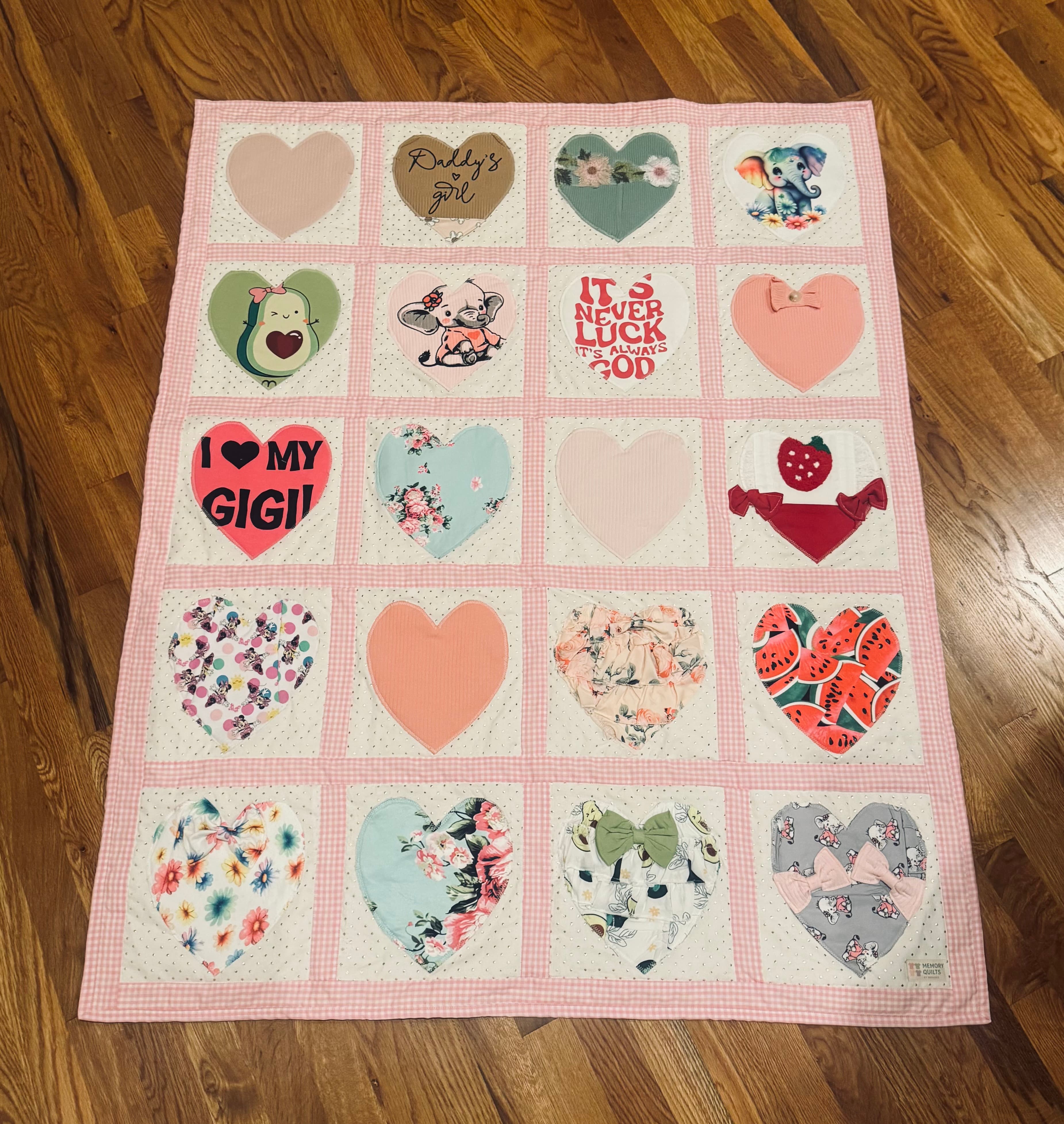 Memory Quilt quilt example — Crib