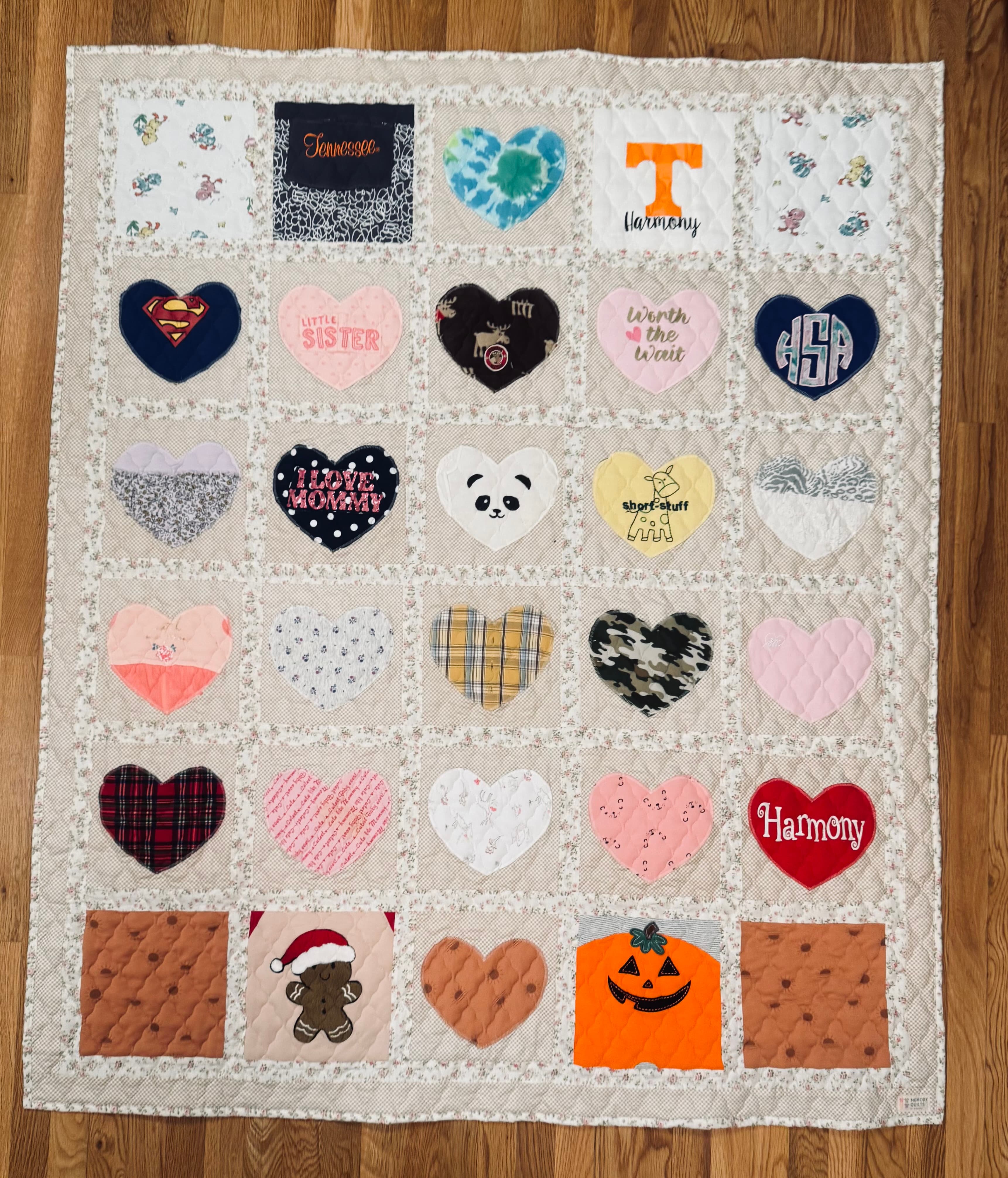 Memory Quilt quilt example — Throw