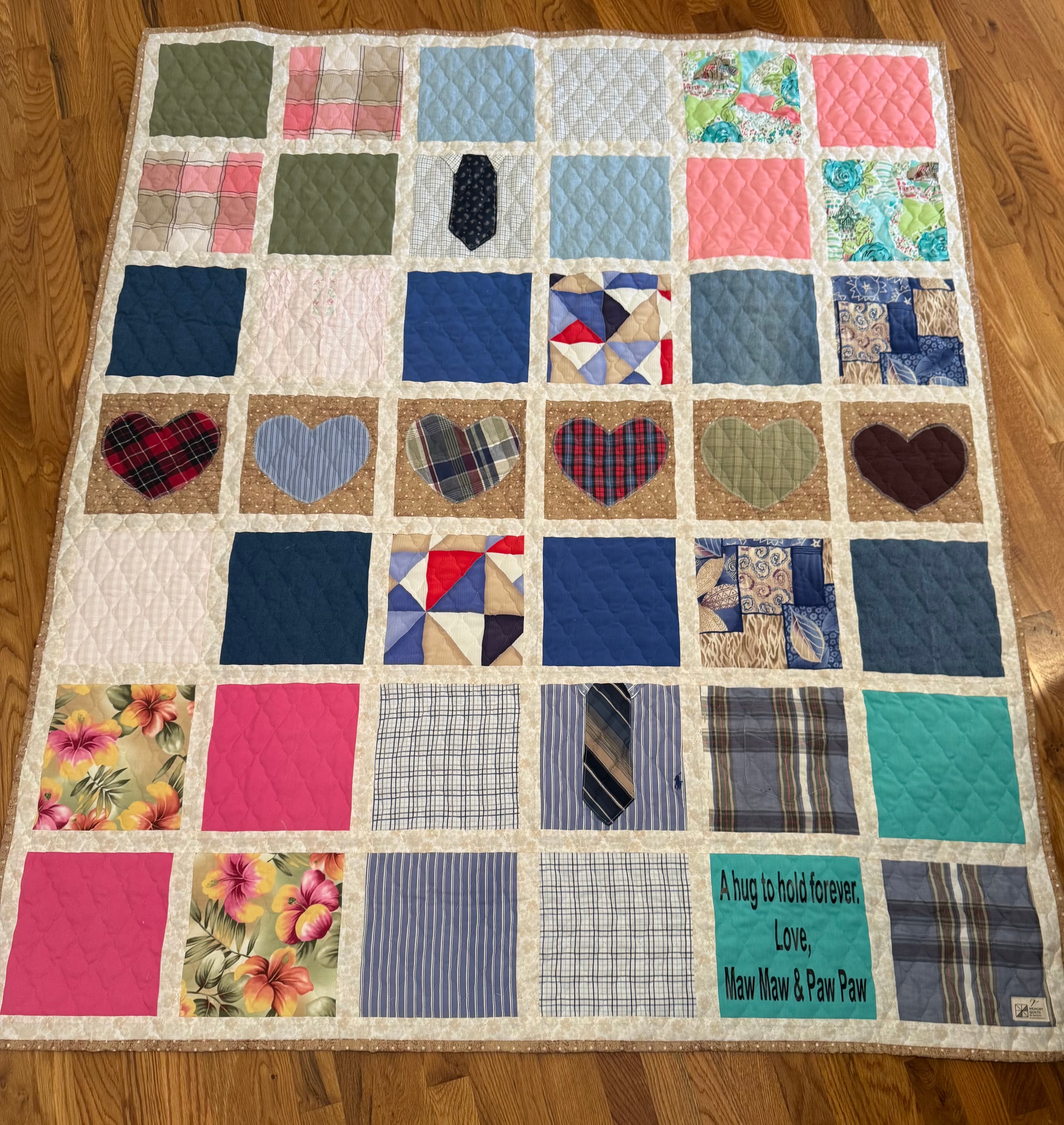 Memory Quilt quilt example — Twin